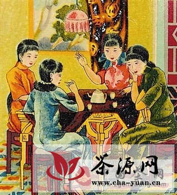 老天津一家颜料庄以《四美茶话》为商标，足见饮茶风尚之一斑